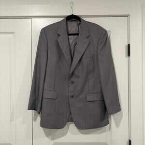 Brooks‎ Brothers Men's Silk Wool Sports Coat Navy and Grey Size 42R